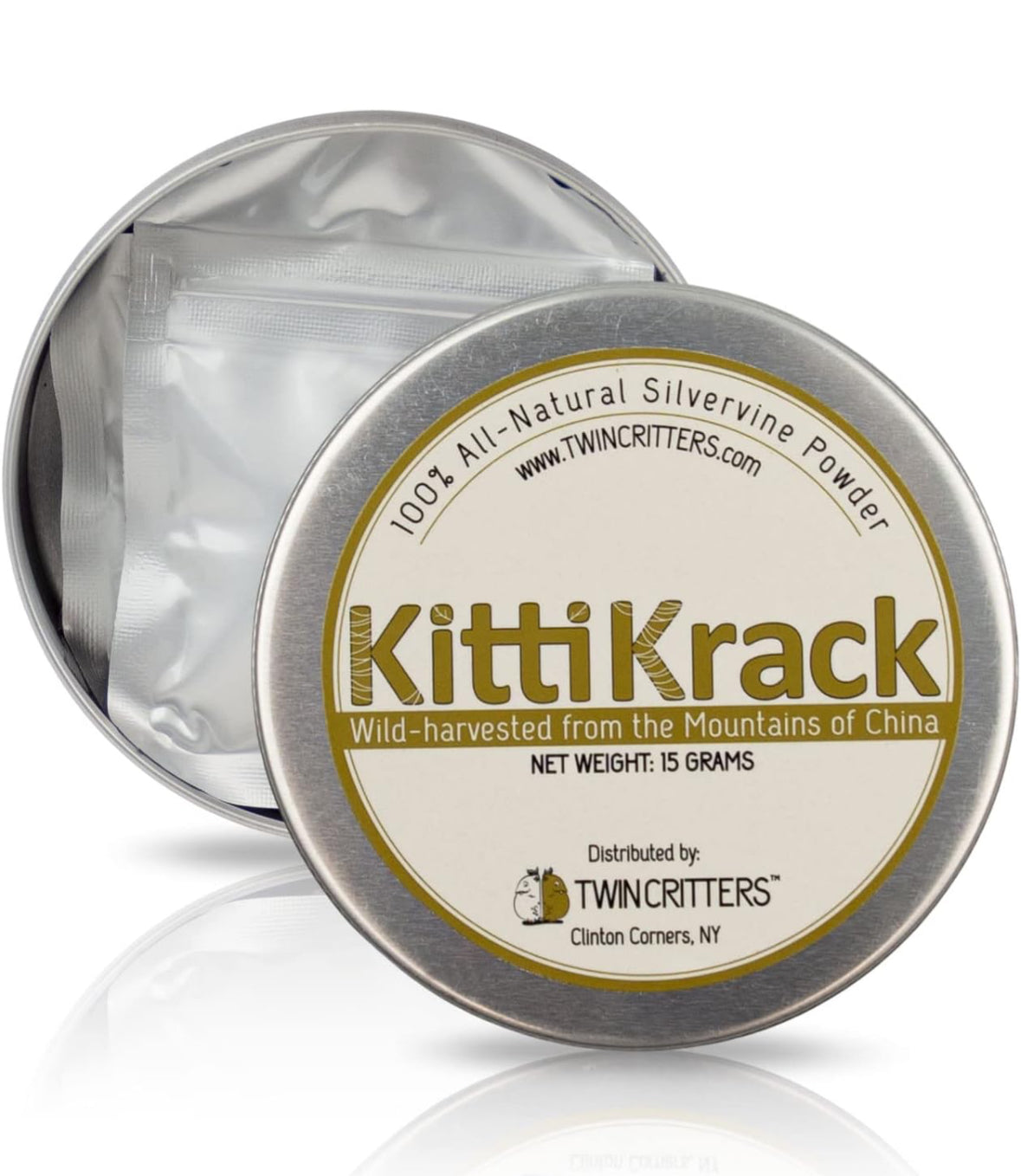 TwinCritters Kittikrack organic silvervine powder 15 grams