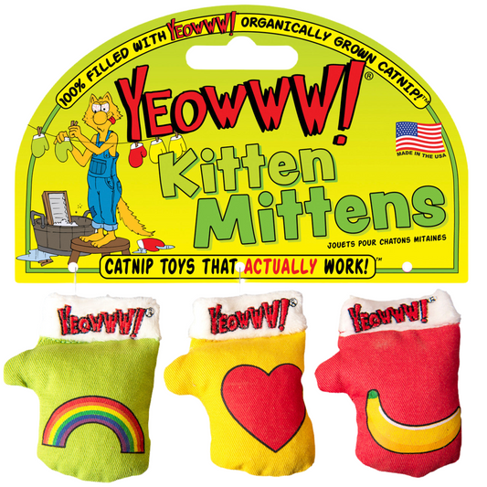 Yeowww! Kittens Mittens 3-Pack Catnip Toy